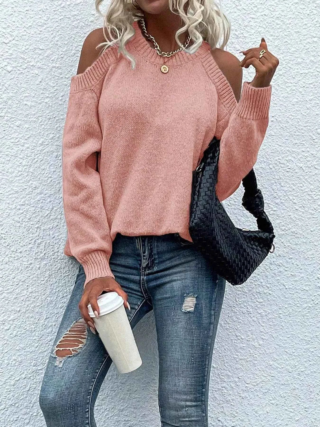Cold Shoulder Knit Sweater Pale Blush 7375fef2c3fe47b5ba1968824a362a16-Max-Origin