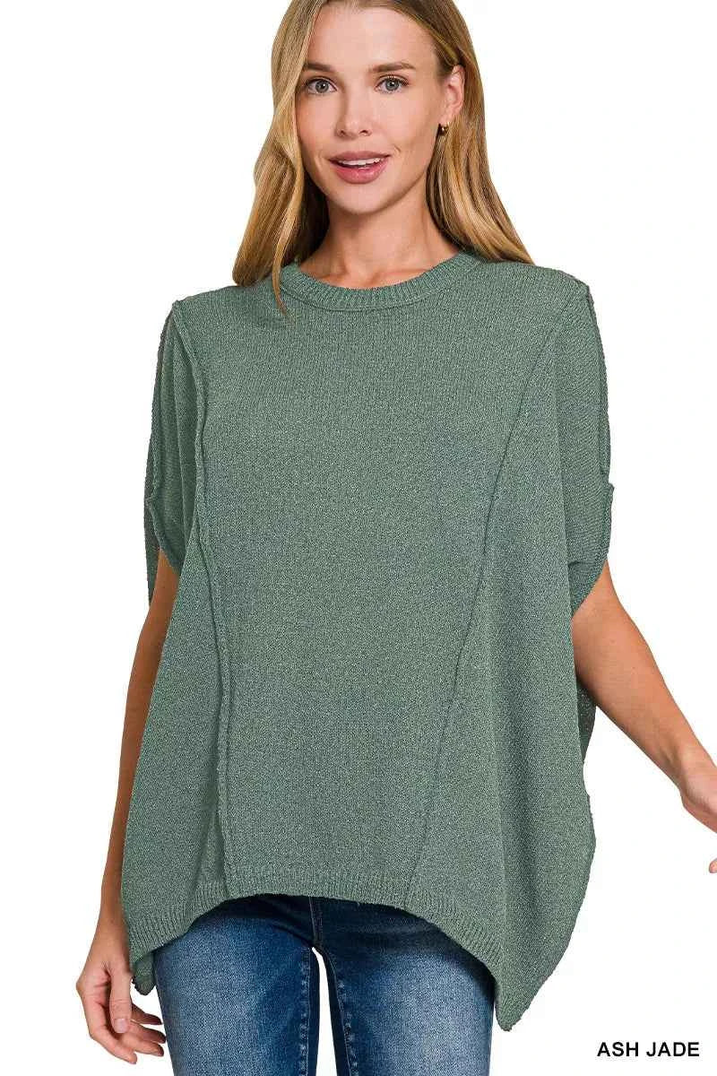 Zenana Drop Shoulder Short Sleeve Knit Top 7379ce4b-d9bb-4ebe-b4e8-4f9751ba40f0-Max-Origin
