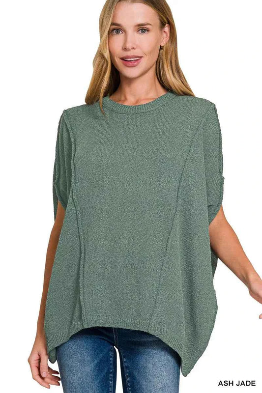 Zenana Drop Shoulder Short Sleeve Knit Top 7379ce4b-d9bb-4ebe-b4e8-4f9751ba40f0-Max-Origin