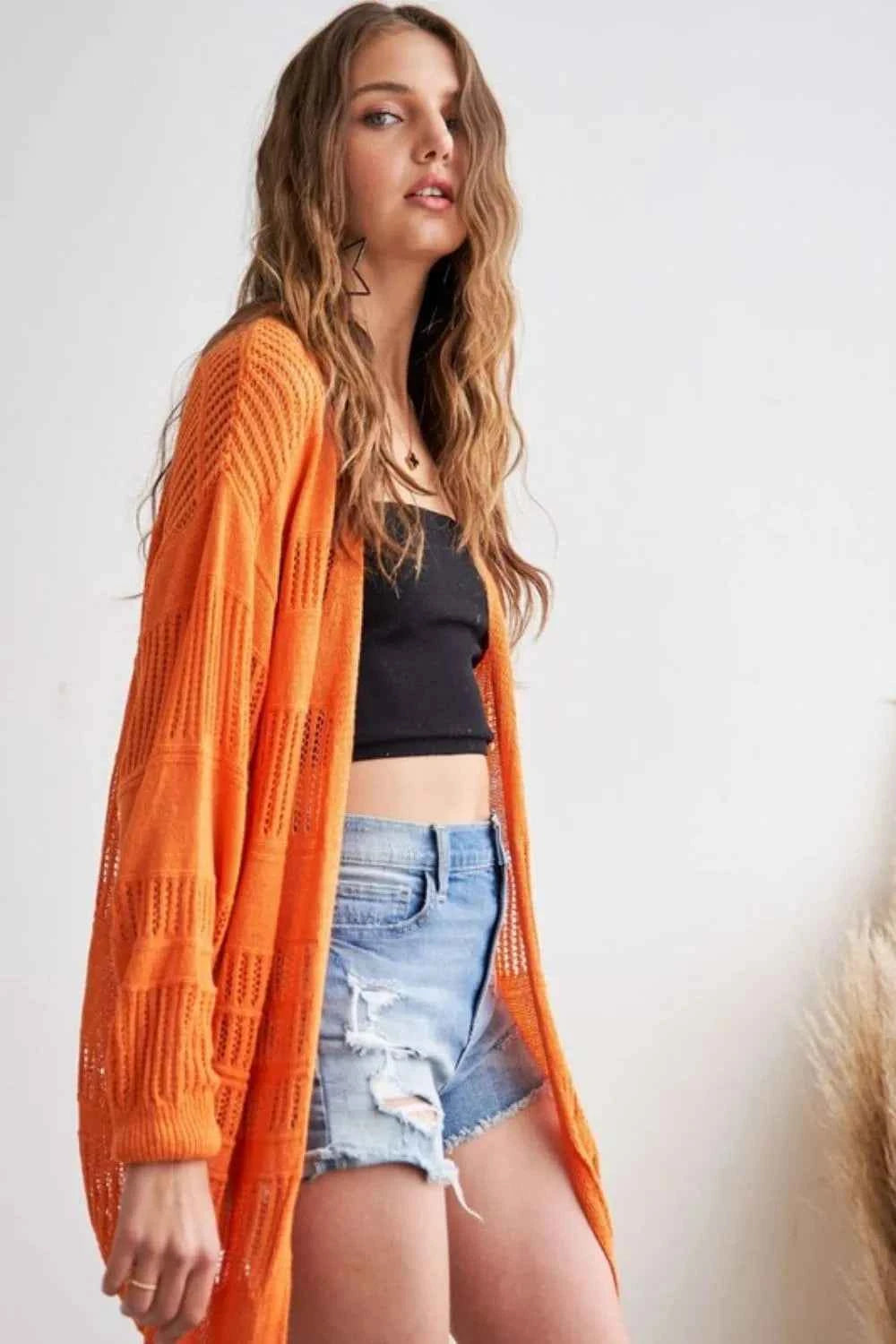 ADORA Lightweight Sweater Knit Cardigan ORANGE 7383f711-4d35-4fdf-9f73-e4f31c4673cf-Max-Origin
