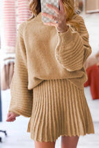 Ribbed Knit Long Sleeve Top and Skirt Sweater Set 738594f5-8433-463f-a8c9-257d9099618e-Max-Origin