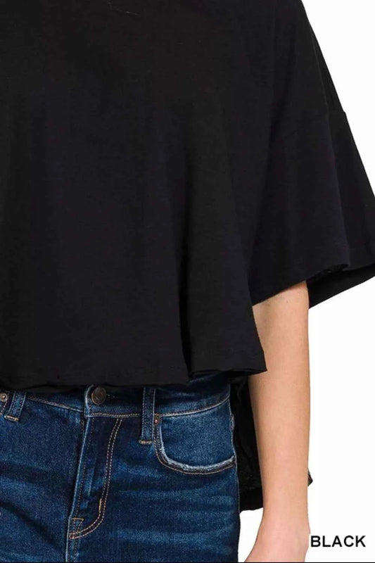 Cotton Round Neck Short Sleeve T-Shirt 738970cc-2c41-49fd-ad95-43b29b89a476-Max-Origin