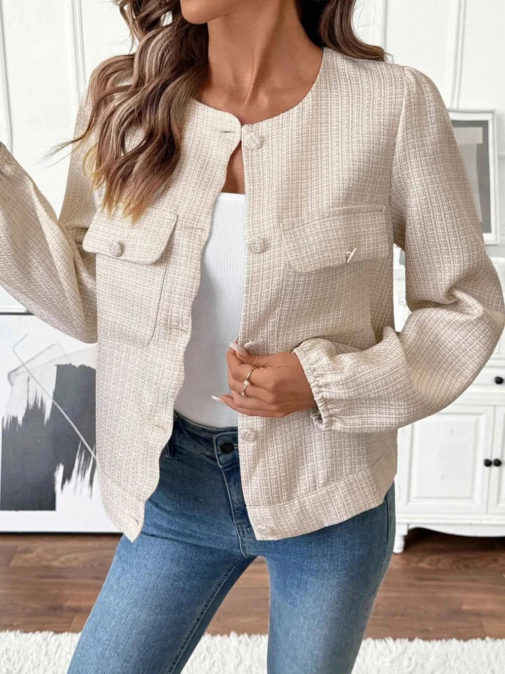 Button-Front Jacket with Pocket Details 73bcfd9a65054182ad9f61b889c70699-Max-Origin
