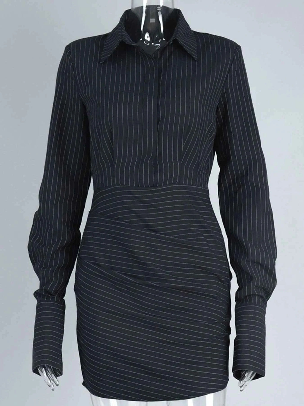 Striped Long Sleeve Shirt Dress 73c23ad6-a926-4db2-9096-ab0c25ad429f-Max-Origin