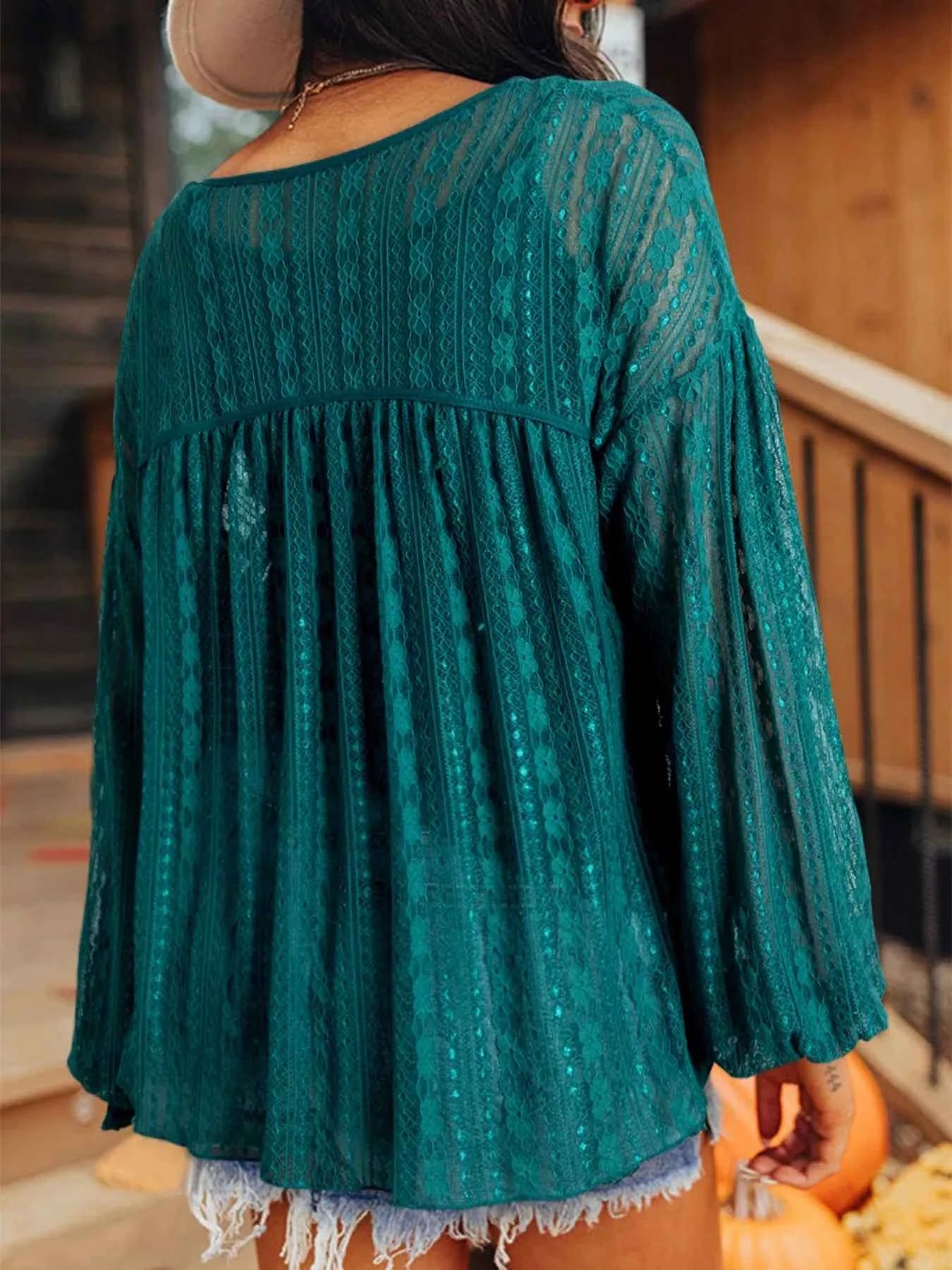Lace Tie Neck Long Sleeve Blouse 73c7e92f-ec3f-46aa-845c-e5971454a73d-Max-Origin