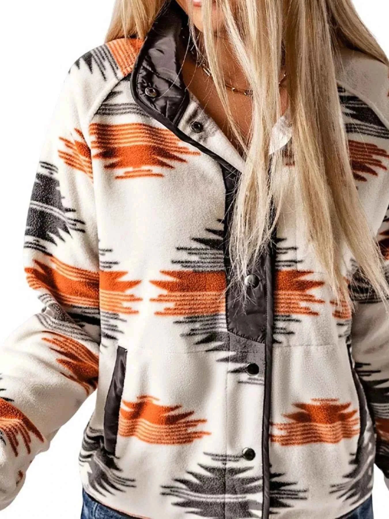 Geometric Snap Down Jacket 73d1aad2932f429fb78842d8f3fce840-Max-Origin