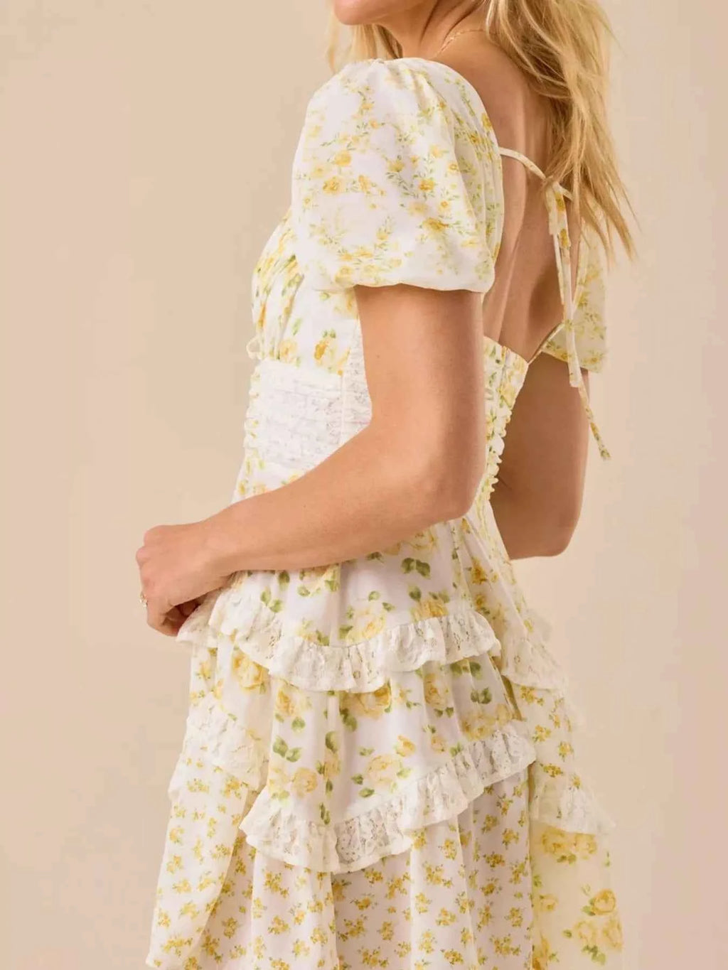 Floral Puff Sleeve Tiered Mini Dress 73d71a6d-7f7f-4ea0-8255-48236c4b83d1-Max-Origin