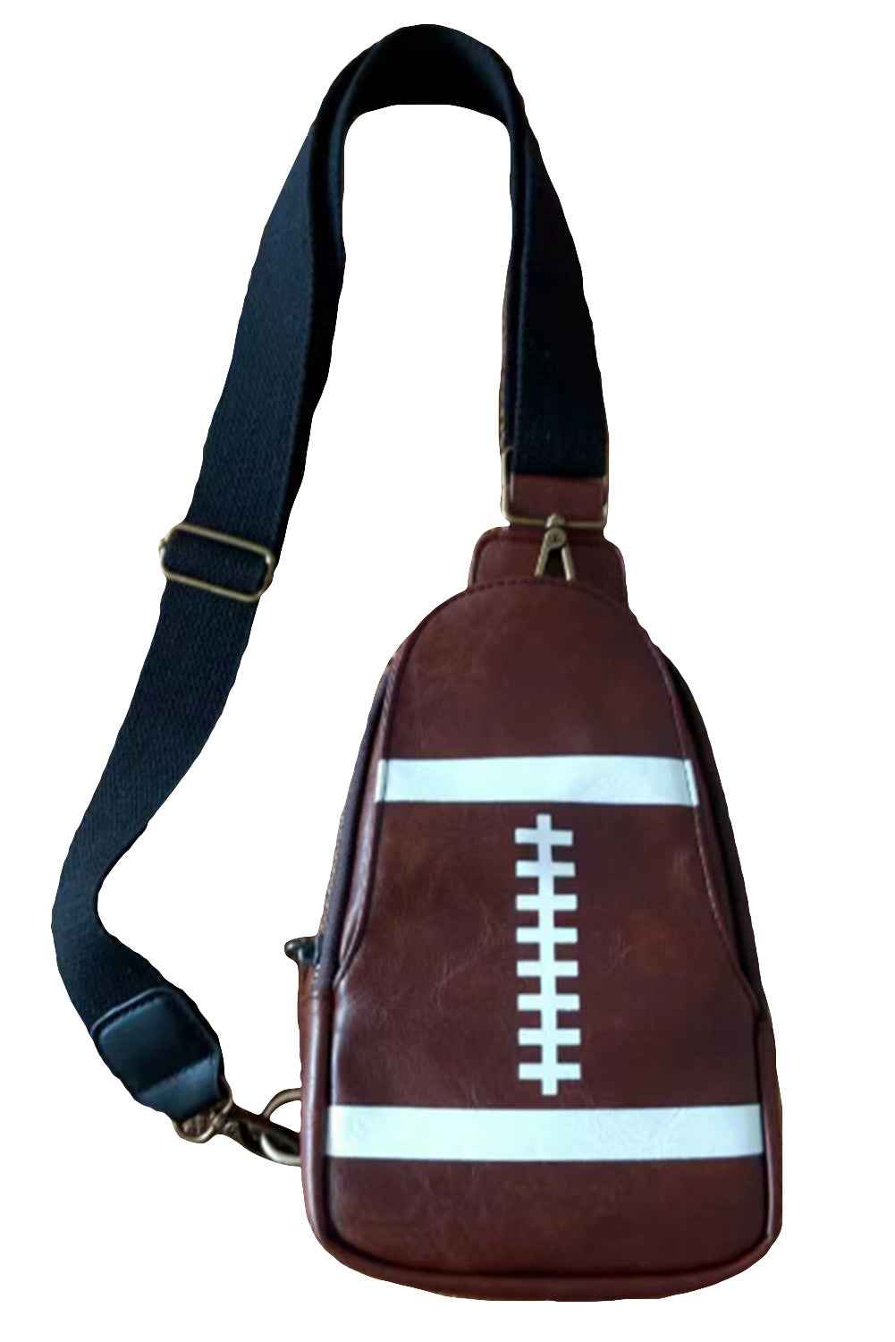 Brown PU Leather Football Mini Crossbody Bag 73da3e96d7a877a8