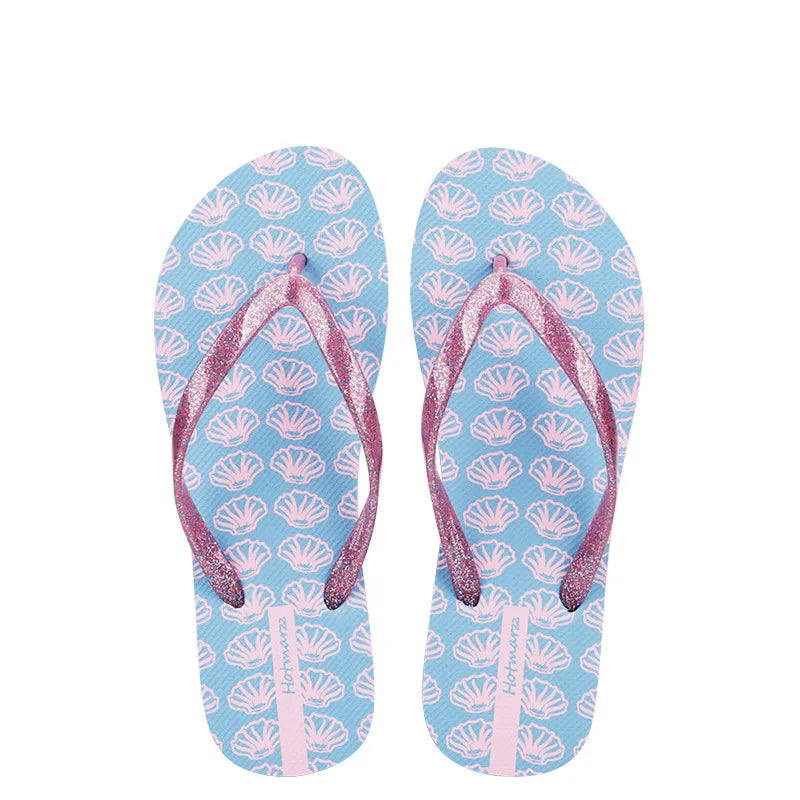 Tropical Print Summer Slippers Pink 73e2145b-a81e-4072-bb40-a3c55ee6f372-Max-Origin