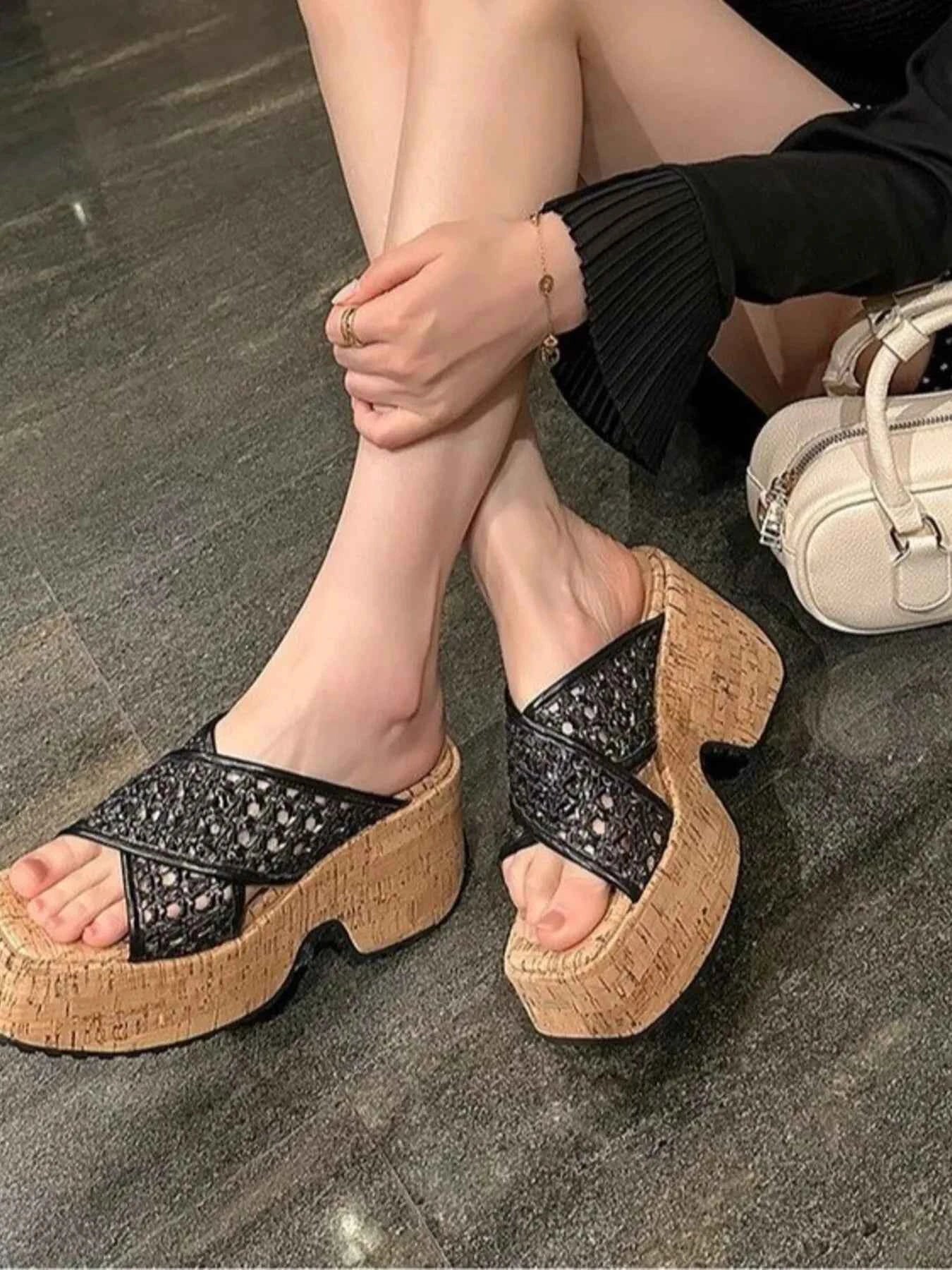 Hollow Out Mesh Platform Sandals 73fa2267b2d9432d813938b89656202d-Max-Origin