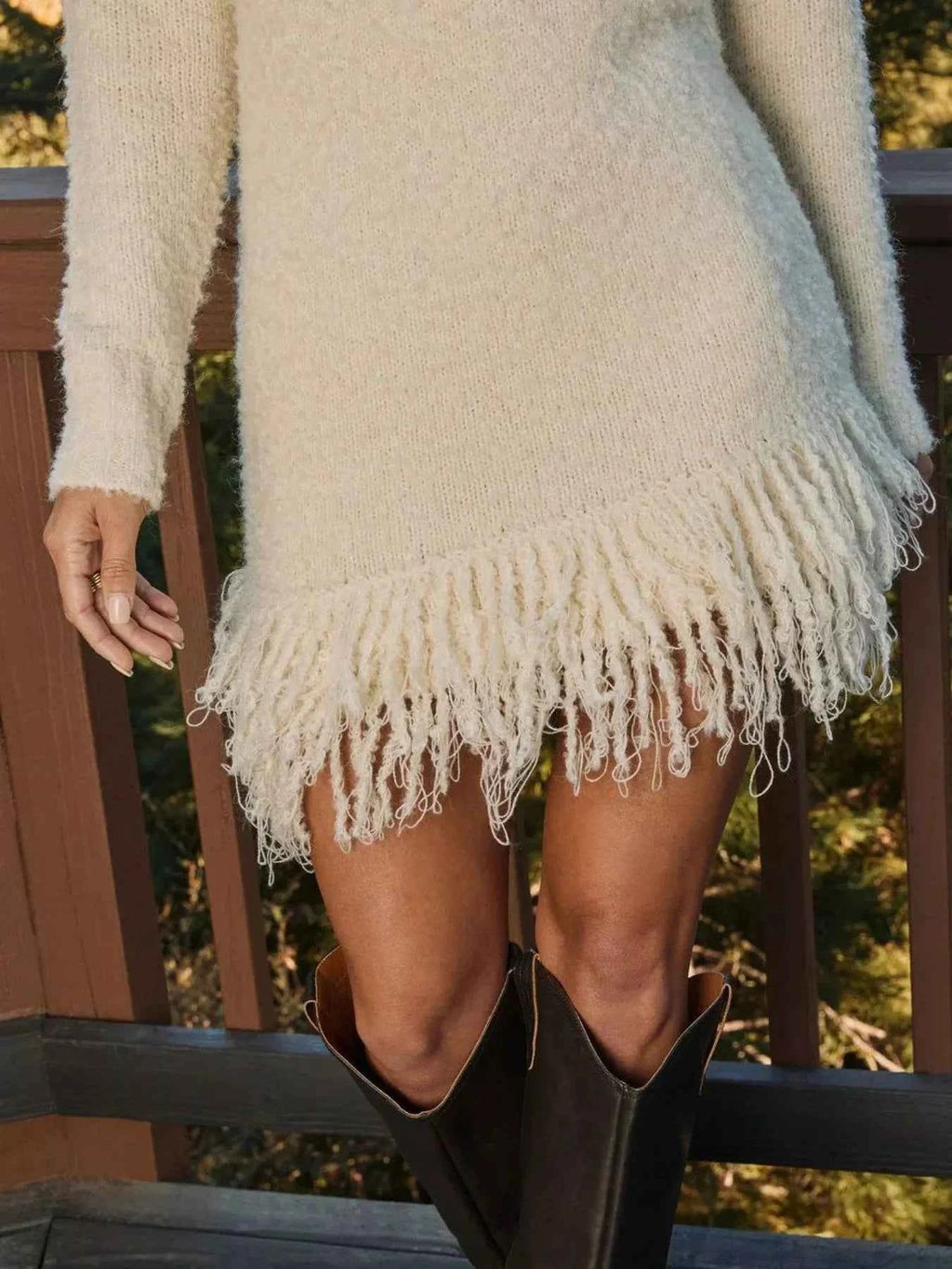 Fringe Turtleneck Long Sleeve Sweater Dress 742ad676-19b1-45f7-9672-17fa4b6bcf2b-Max-Origin