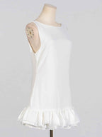 Ruffled Hem Sleeveless Mini Dress 7431653424424daa8a01941a66380bd6-Max-Origin