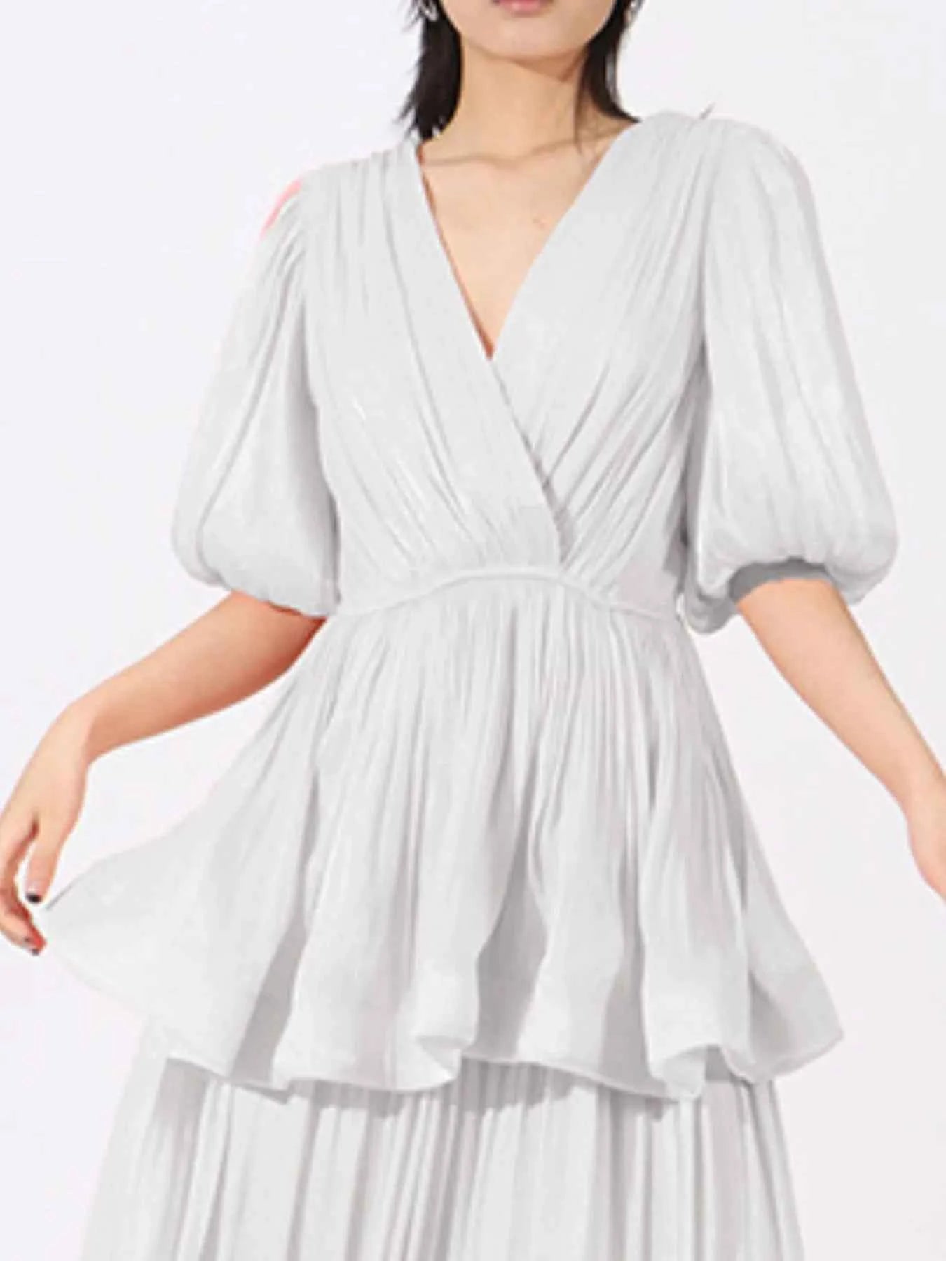 Layered Surplice Puff Sleeve Maxi Dress 7433e1d0-f2bf-4c5e-b61b-1c11a7cf721d-Max-Origin