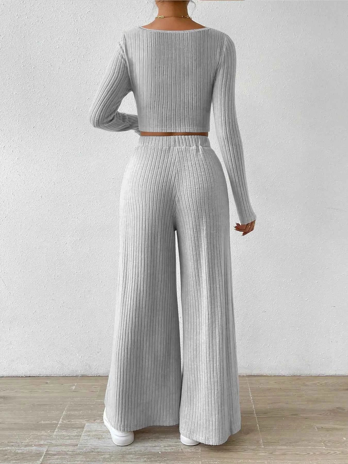 Ribbed Knit Crop Top and Wide Leg Pants Set 7449330a-ed82-4fba-9827-e051787191db-Max-Origin