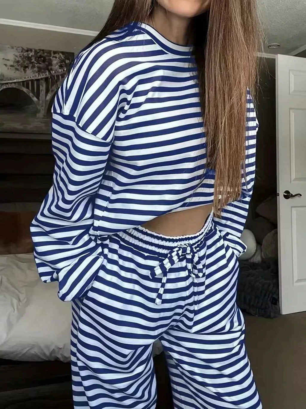 Striped Long Sleeve Top and Pants Set 744d5994231a435cb25909b74eff84ce-Max-Origin