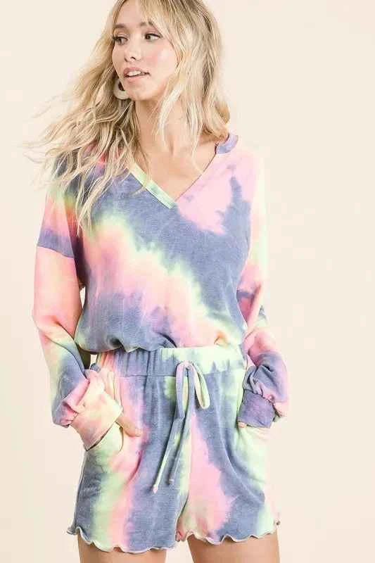 BiBi Tie Dye French Terry Top With Balloon Sleeves CHARCOAL TIEDYE 7464116a82f34edab702ad4c545e3be4-Max-Origin