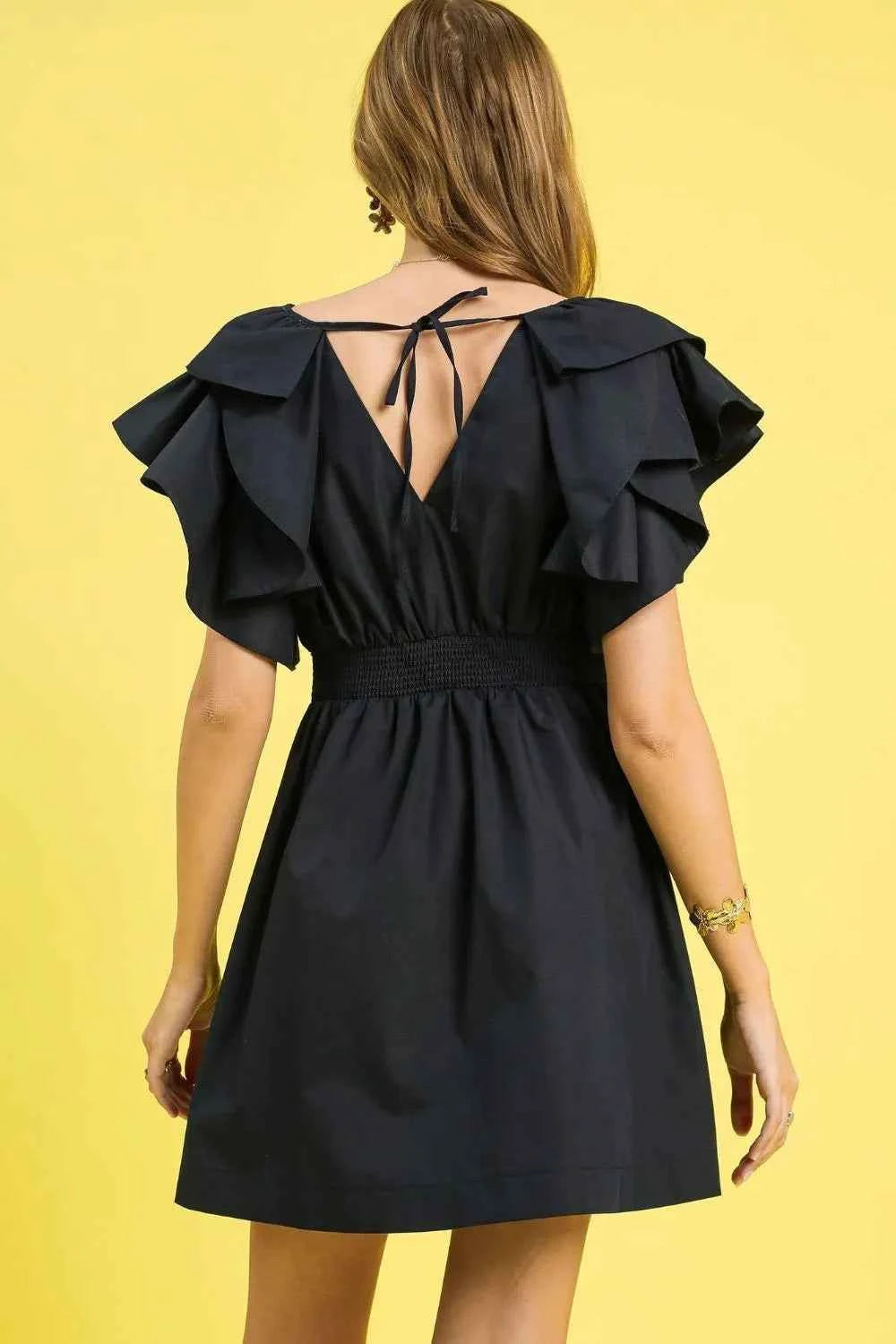 Umgee Double Ruffle Sleeve Fit and Flare Dress 749a6147-cb74-4081-aca4-10418d161037-Max-Origin