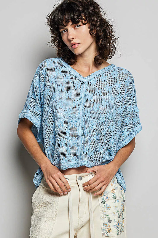 Crochet Lace Short Sleeve Top 749f9840-76f2-44b8-812f-beae14698a43-Max-Origin