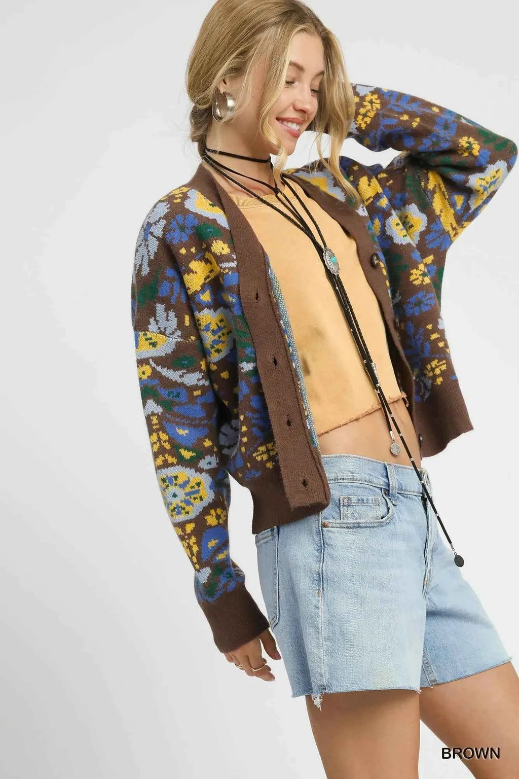 Umgee Floral Knit Button-Up Cardigan 74a368ae-d0e1-4b97-9c2a-0f5401ce50ab-Max-Origin