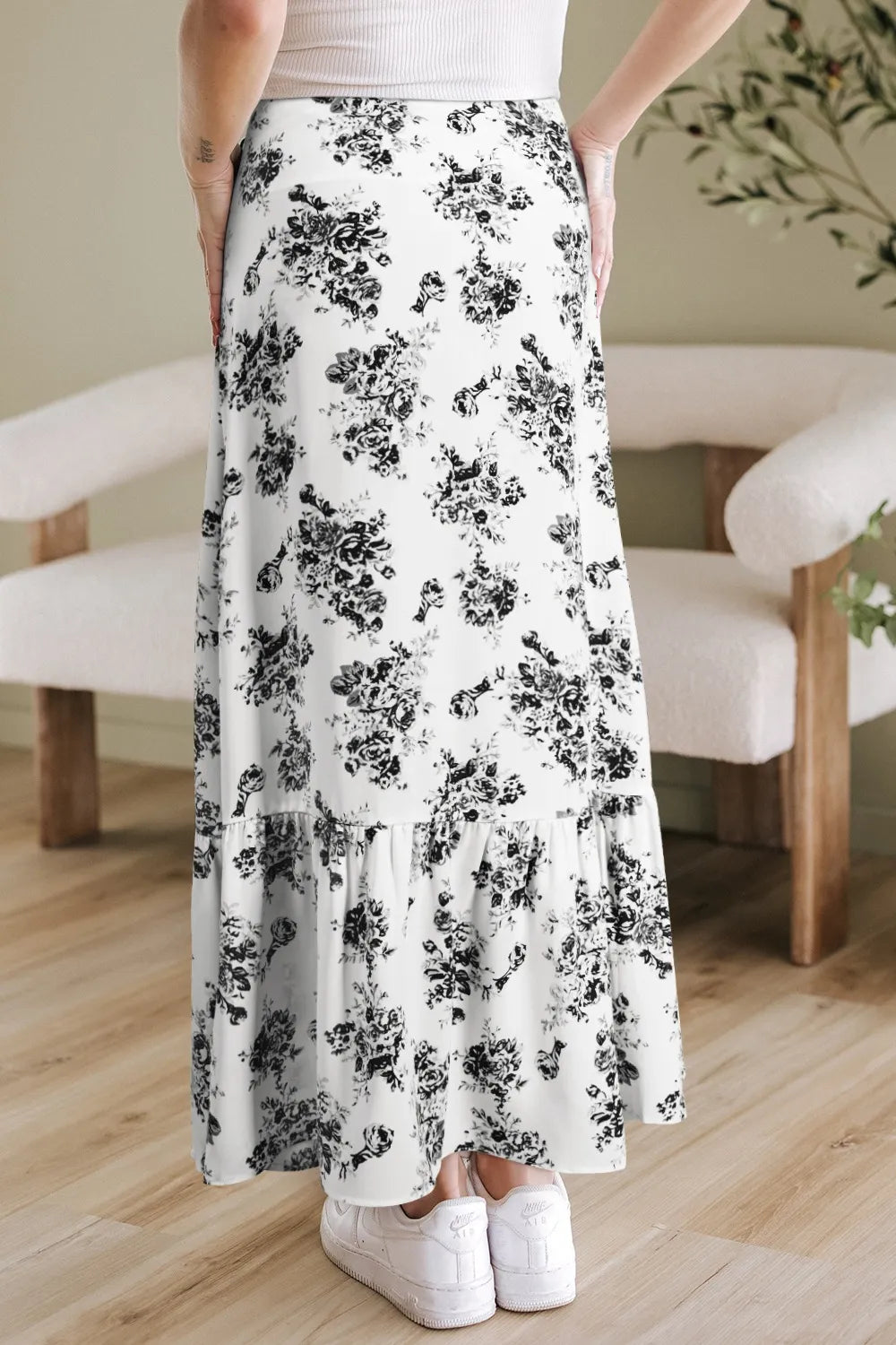 Boho Floral High Waist Ruffle Split Maxi Skirt 74b06c04-2c5d-406a-bc62-c182f39fce93-Max-Origin