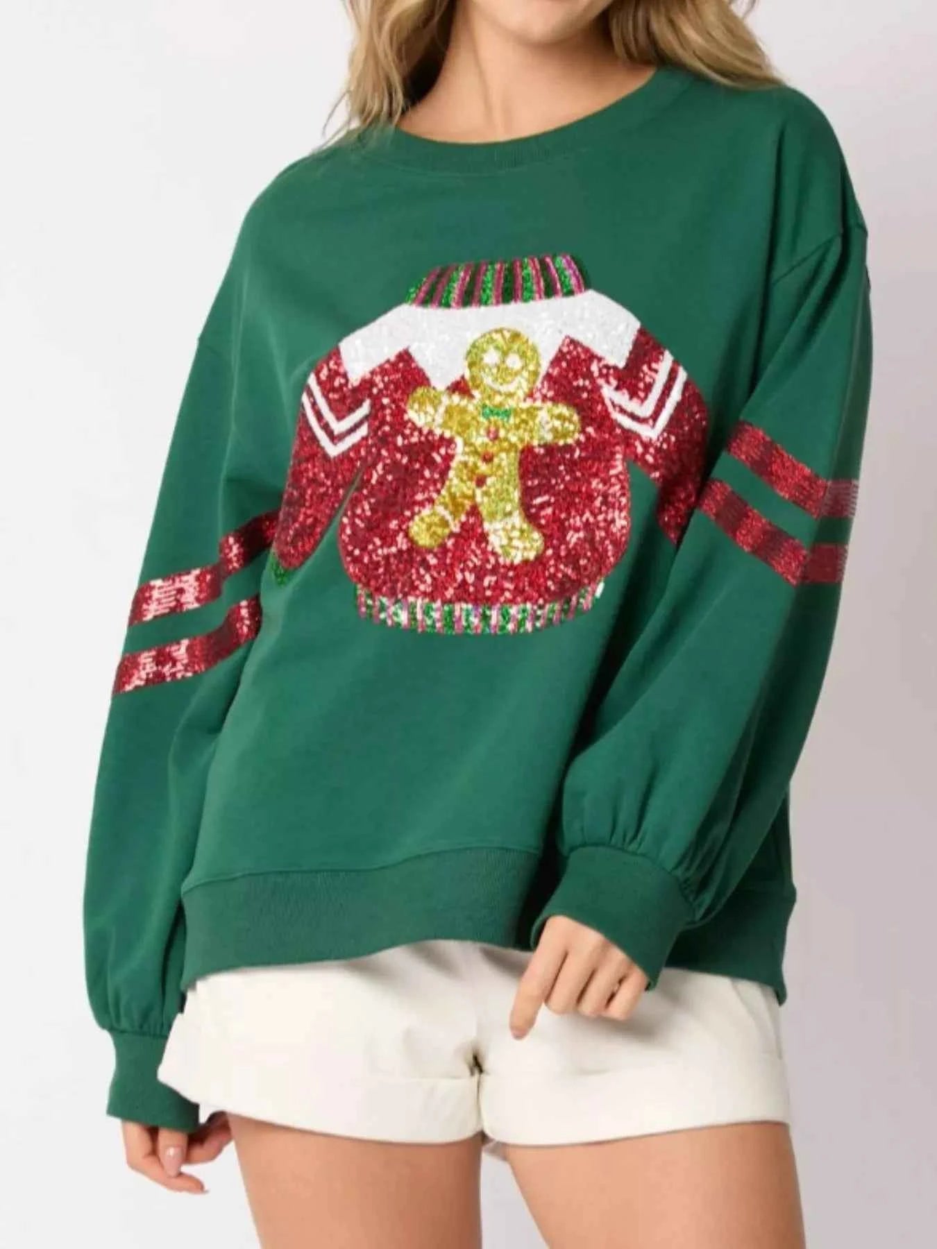 Christmas Sequin Santa Hat Holiday Sweatshirt 74b4f8be-e40e-44b0-a6bd-3fa4b3c12fd8-Max-Origin