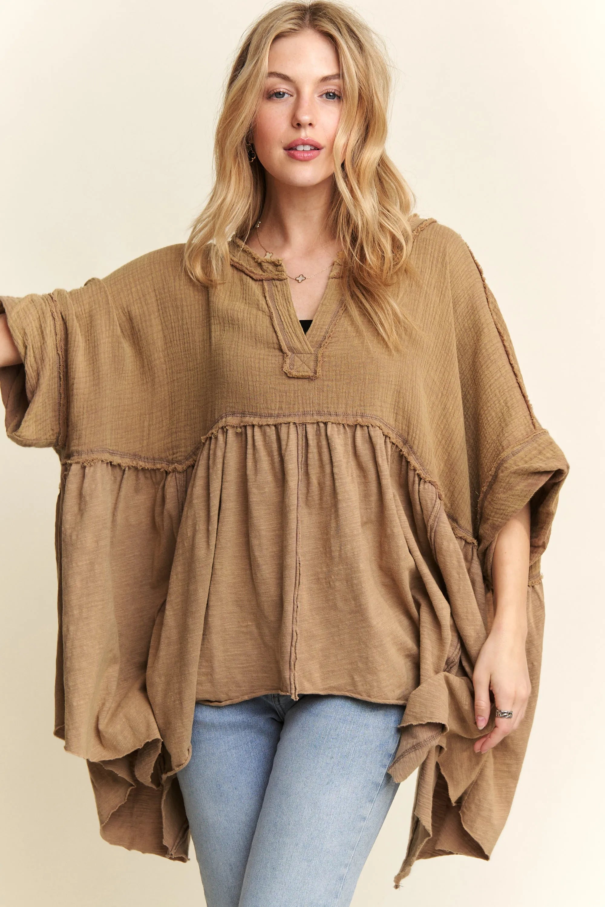 ADORA Oversized Mineral Washed Flare Top 74c712fccc444d3f9d8bfae51fca8bde-Max-Origin