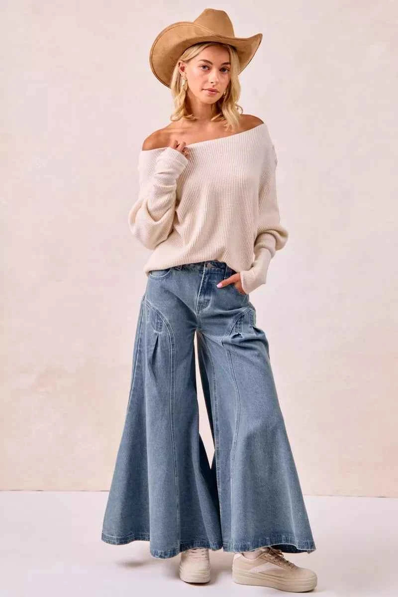BiBi Waffle Knit Off Shoulder Top 74c97e7b343a41a3836453e89311bd31-Max-Origin