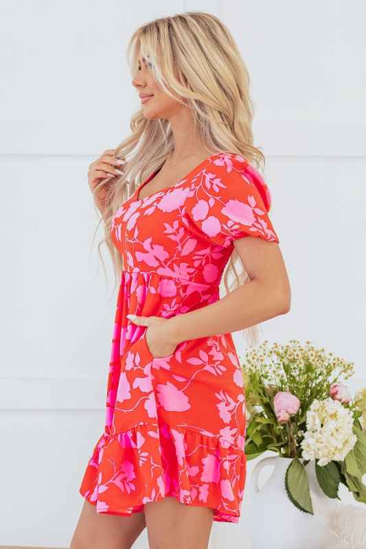 Kayla Floral Sweetheart Neck Dress 74cebbe5-bd93-43a7-b7c3-2ac2123fc6b1