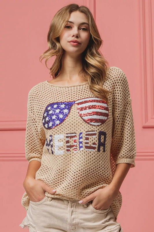 BiBi Sequin American Flag Sunglasses Knit Cover Up OATMEAL 74d26793-d1c5-4ab6-b7ed-977cfd0e957b-Max-Origin