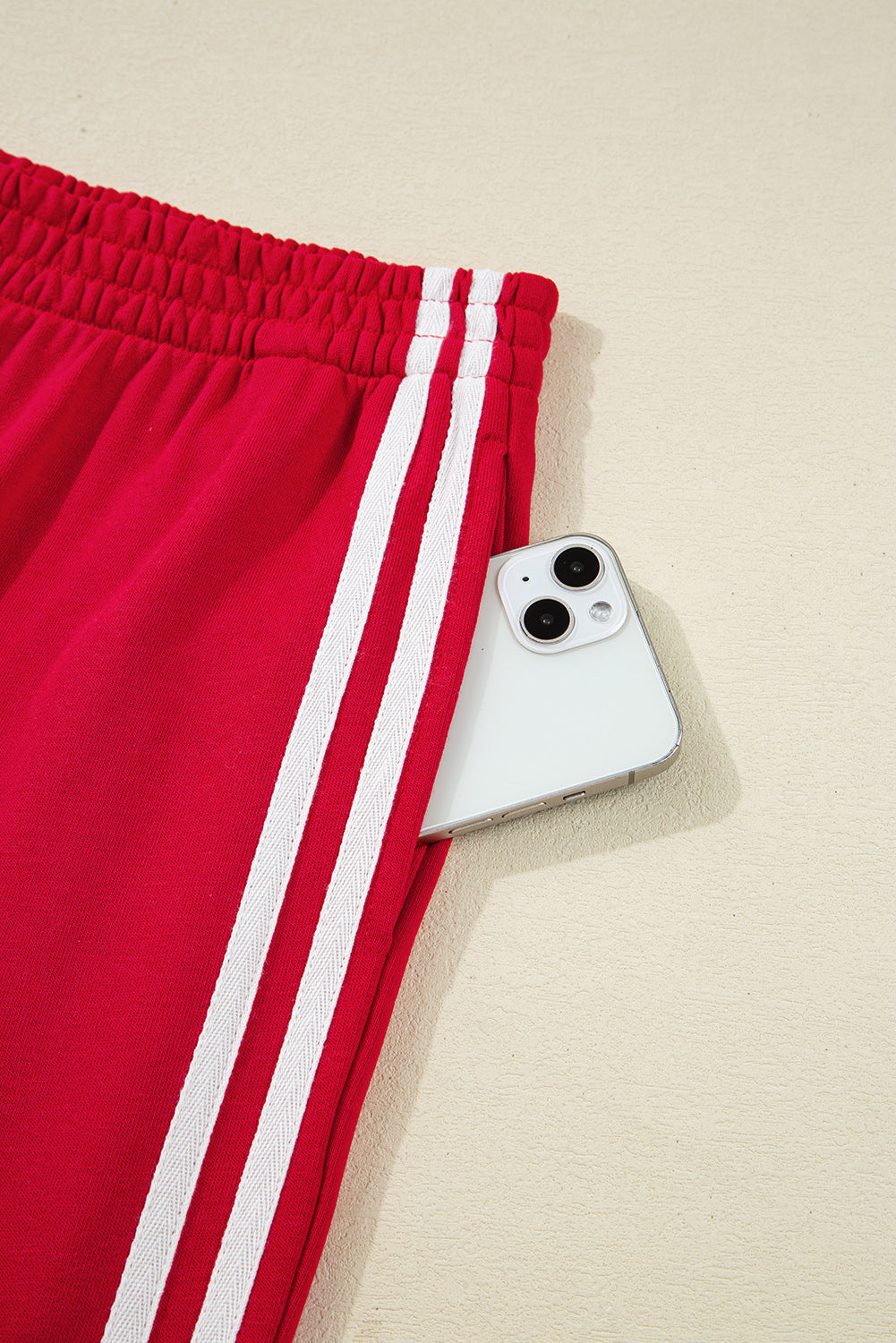 Dirty Blue Varsity Striped Detail Cropped Pullover Wide Leg Pants 2pcs Outfit 74e6f51bc32dfdc2
