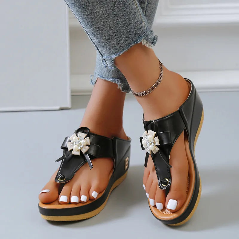 Toe Post Wedge Sandals Black 74e8a327-3fa7-4474-b769-cf342cac9916-Max-Origin