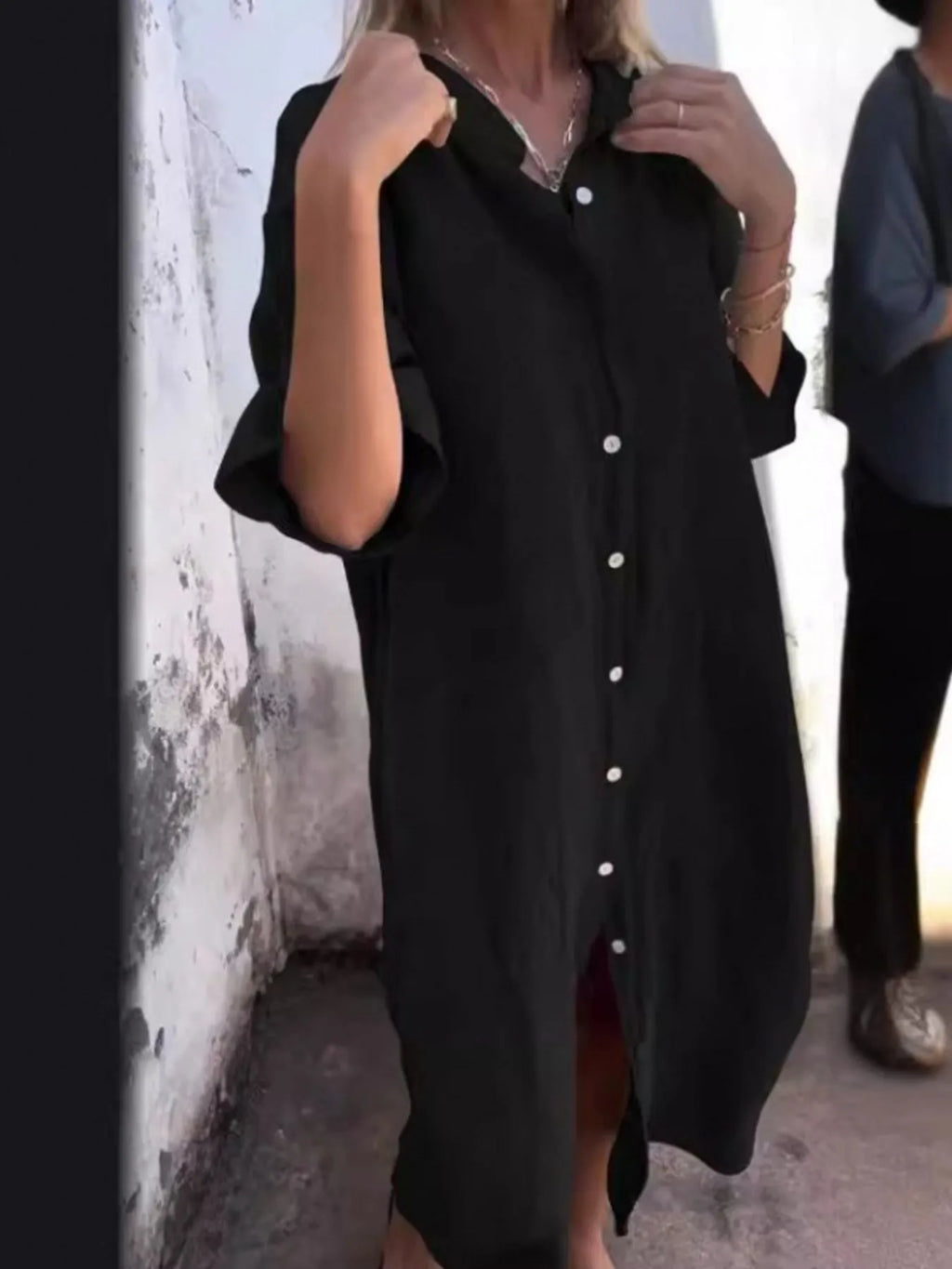 Full Size Casual Linen Button-Down Shirt Dress Plus Size 74f034dc-15b6-43c5-80a3-7b427a8c40fd-Max-Origin