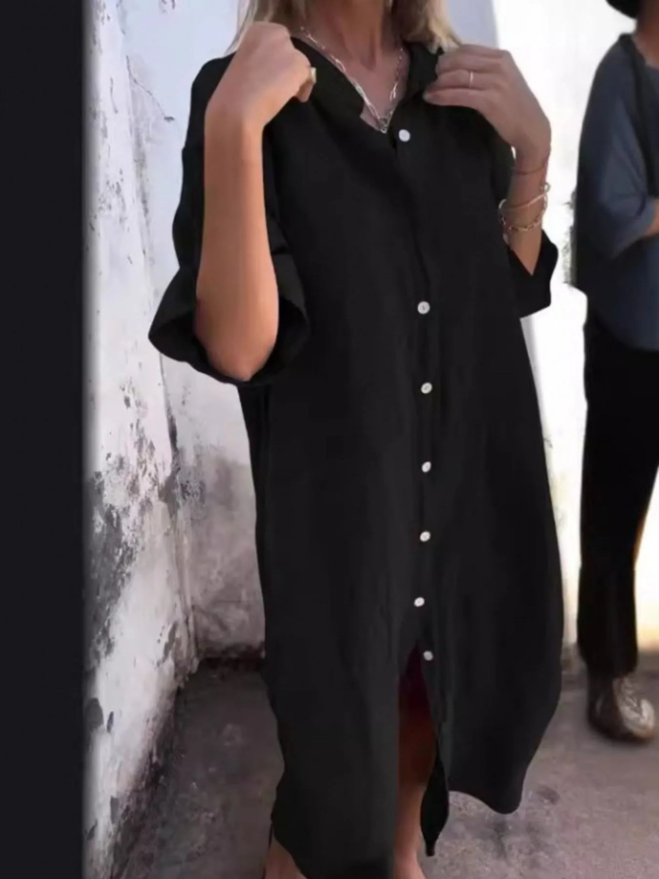 Full Size Casual Linen Button-Down Shirt Dress Plus Size 74f034dc-15b6-43c5-80a3-7b427a8c40fd-Max-Origin