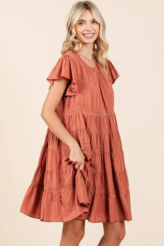 Mittoshop Lace Detail Ruffled Button Down Tiered Dress 7504e9b6-071c-4f31-a68e-ce5c849ade06-Max