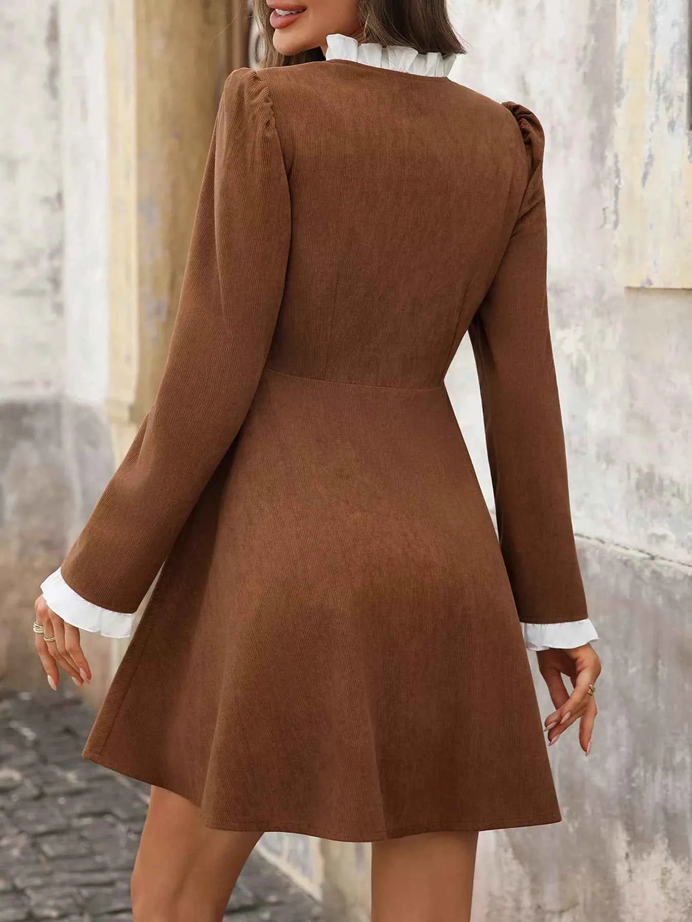 Button-Front Long Sleeve Dress 750ad9009c144d94b351f3b6a173bedb-Max-Origin