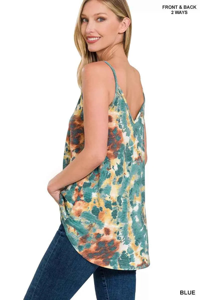 Zenana Tie Dye Front & Back Reversible Spaghetti Cami 75151913cdae4f6fae57c84245a980fd-Max-Origin