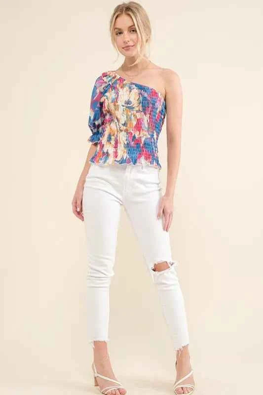 And The Why Allover Floral Print Smocked One Shoulder Blouse 75152c658ef2467791d8b24b5935ce78-Max-Origin