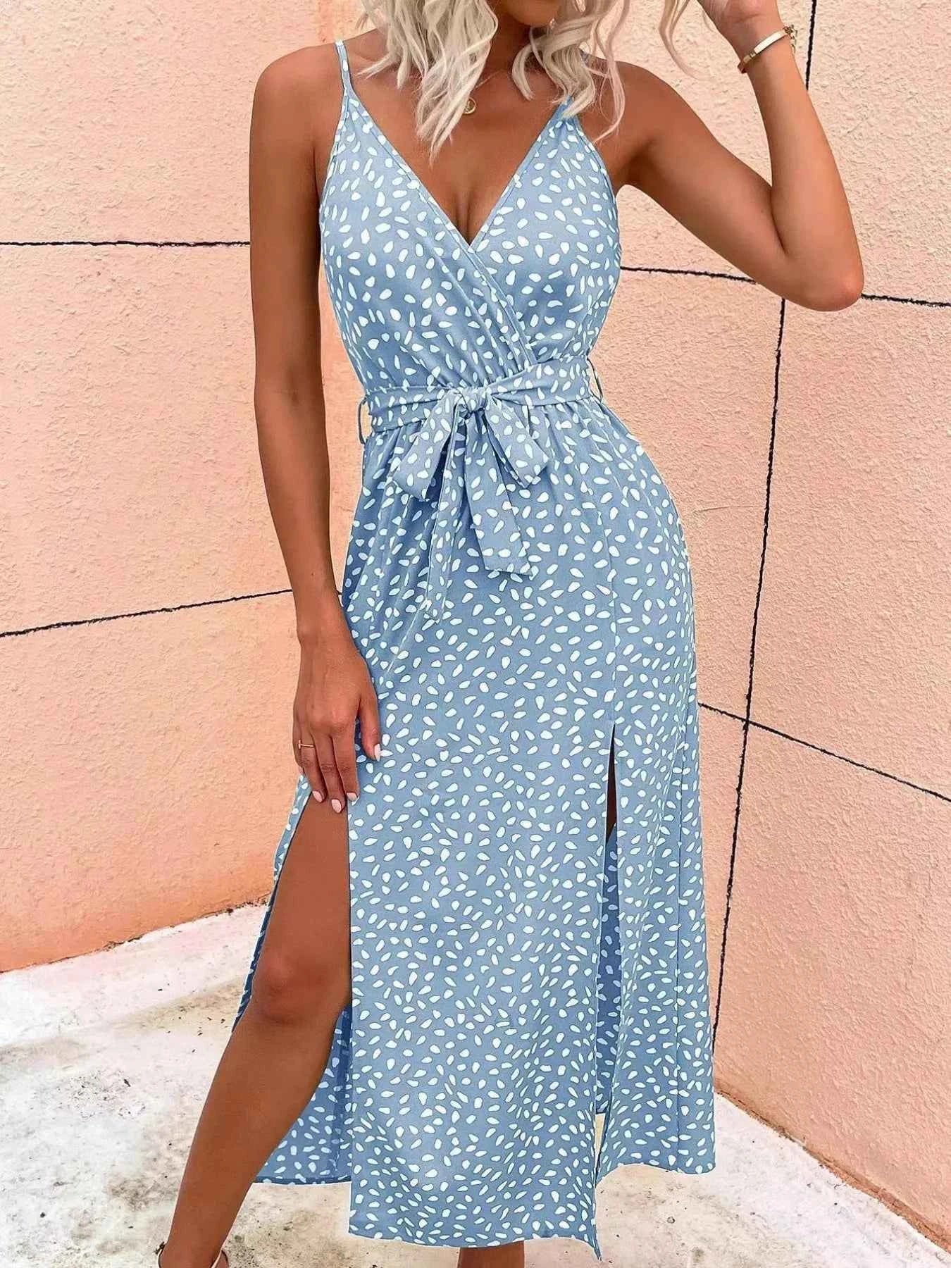 Slit Printed Surplice Midi Dress 7526daaa-a3d7-4dc8-8a0a-0fa35039a270-Max-Origin