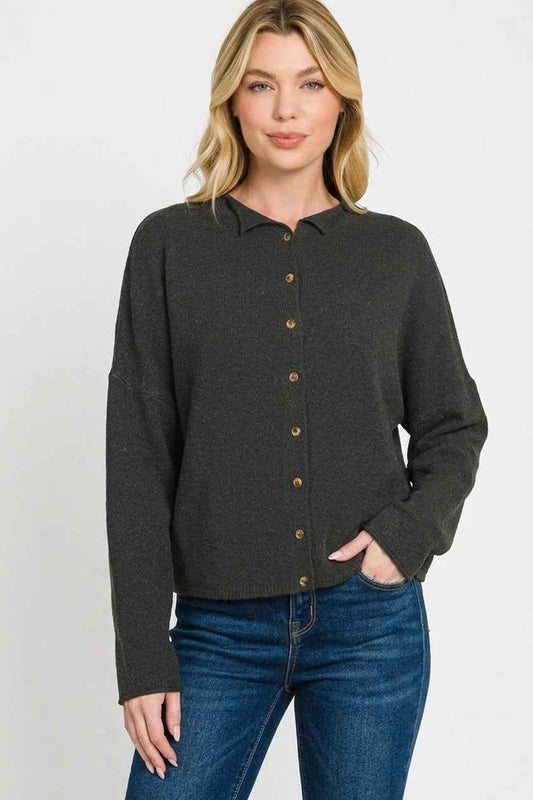 Collared Button Down Cardigan Sweater 7539c64f-7668-476d-acdf-185c3130e5ae-Max