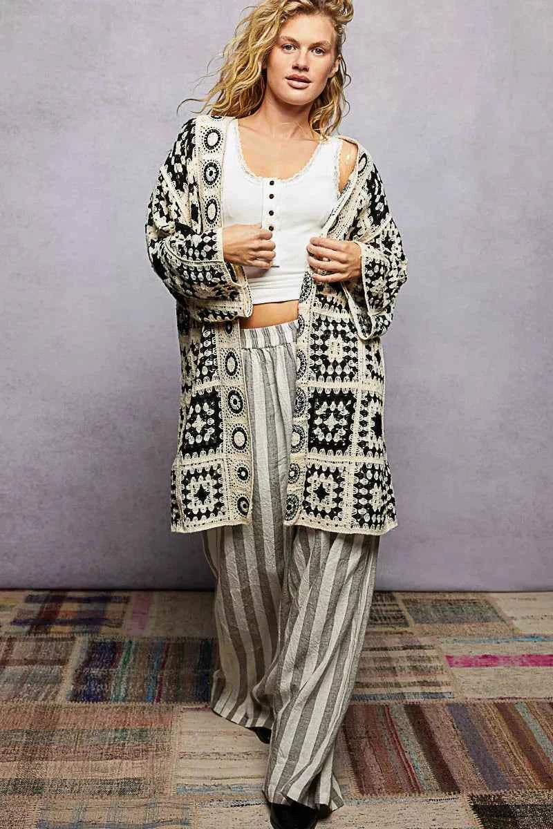 POL Open Front Crochet Cardigan with Granny Square Pattern 75457154-3792-45c3-bdee-1c854ecbf43f-Max-Origin