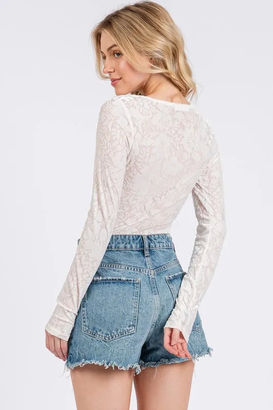 Ces Femme Velvet Floral Long Sleeve Bodysuit 7547d9ea-c519-4290-a6cb-b38124448044-Max