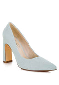 Uboa Slim Block Heel Pumps Light Blue 755375a2-9bed-4389-a4c8-3d830ee072a5
