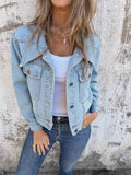 Button Up Wash Denim Jacket Light Blue 75649744b9c3433d953fdc10420e11c4-Max-Origin