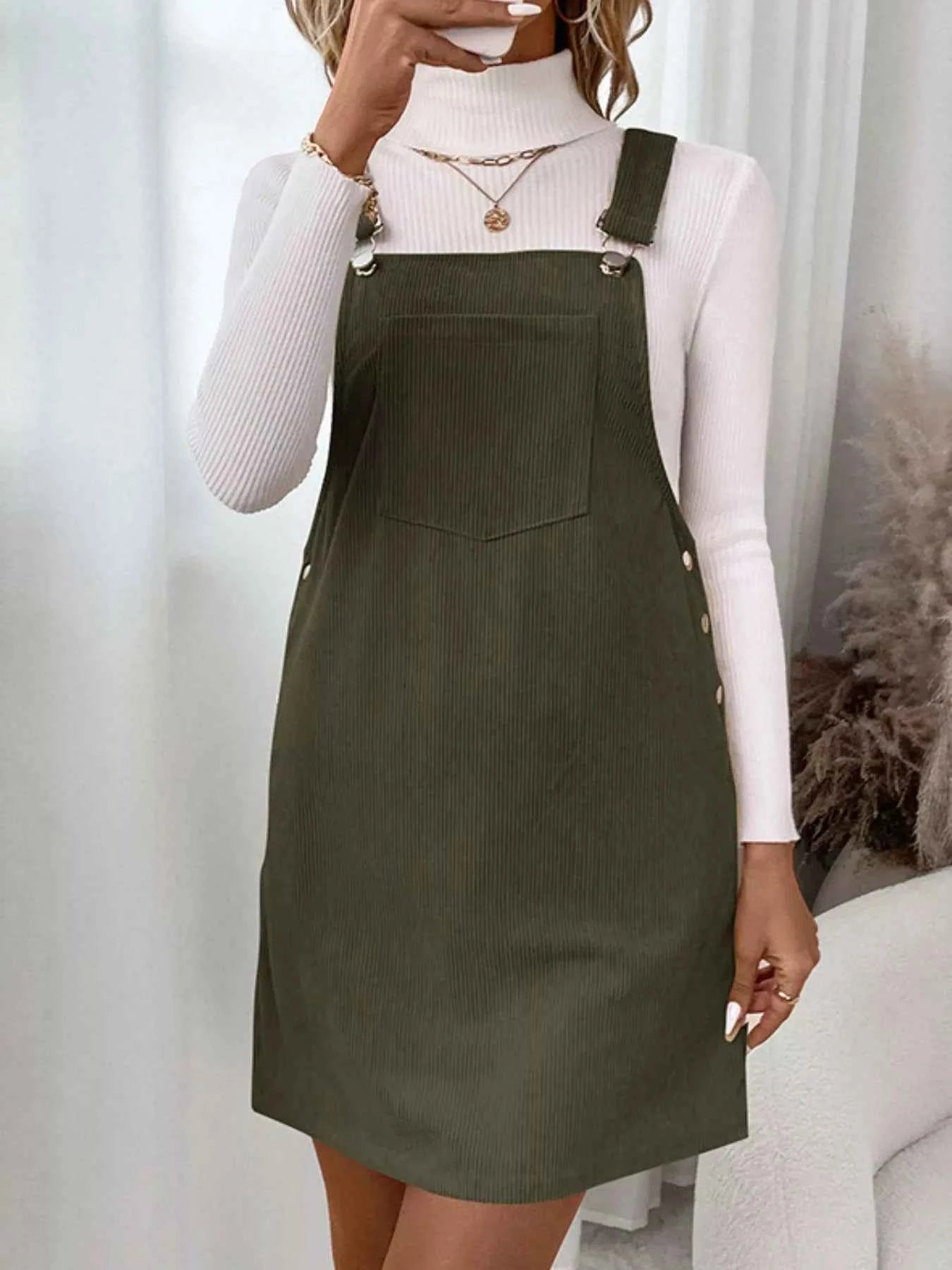 Corduroy Overall Mini Dress with Adjustable Straps 756af9f3-b329-49f6-abc5-698795b97fb9-Max-Origin