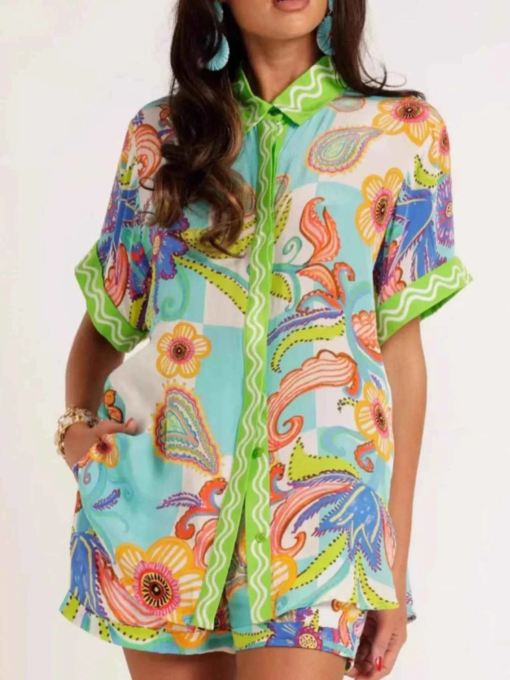Printed Button Up Shirt and Shorts Set 759202df-5526-4102-8466-0769bdfb44b7-Max-Origin