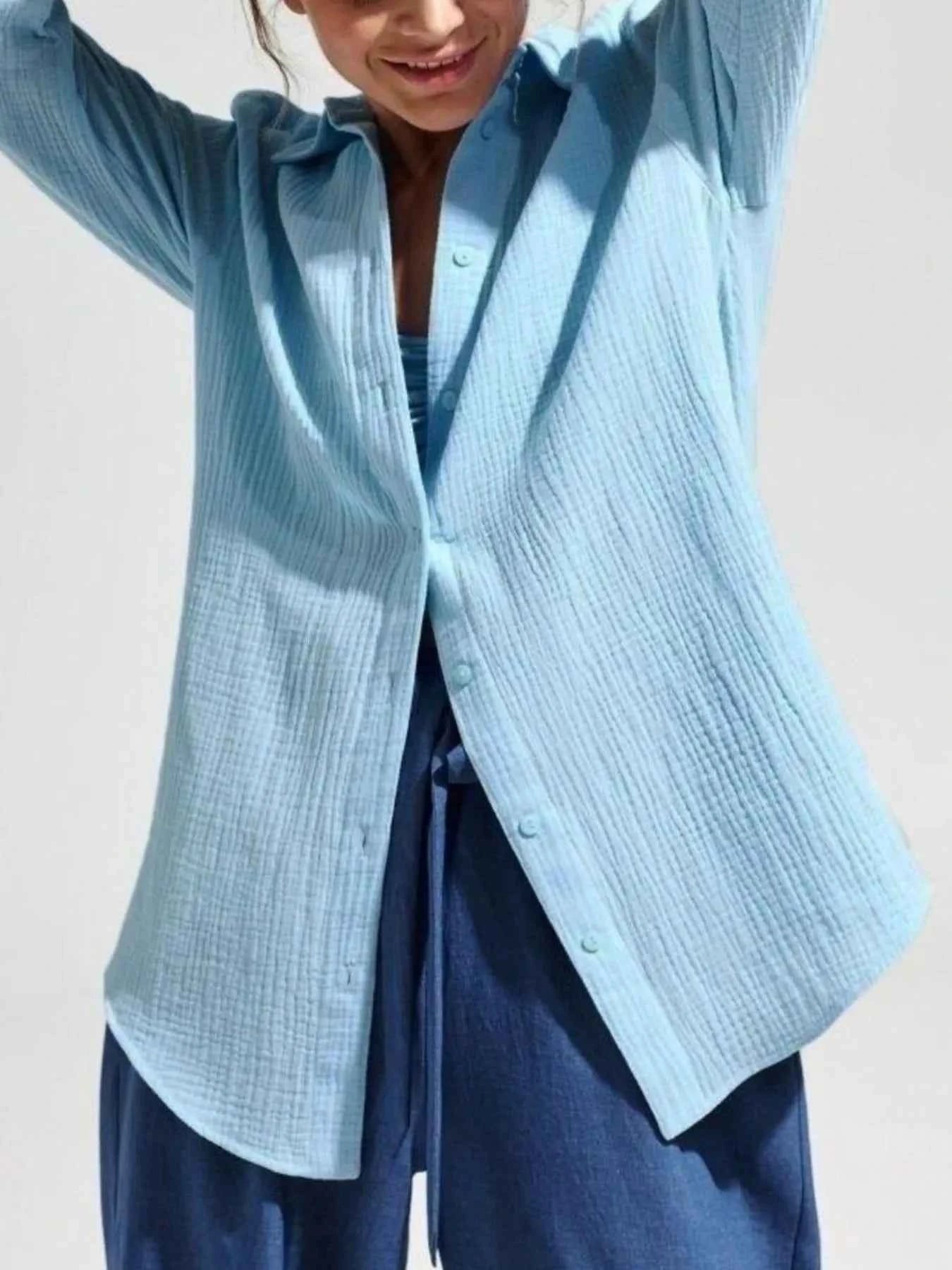 Button Up Long Sleeve Texture Shirt Blue 759cd779-1fd4-455c-b049-0ed32b2ff5f6-Max-Origin