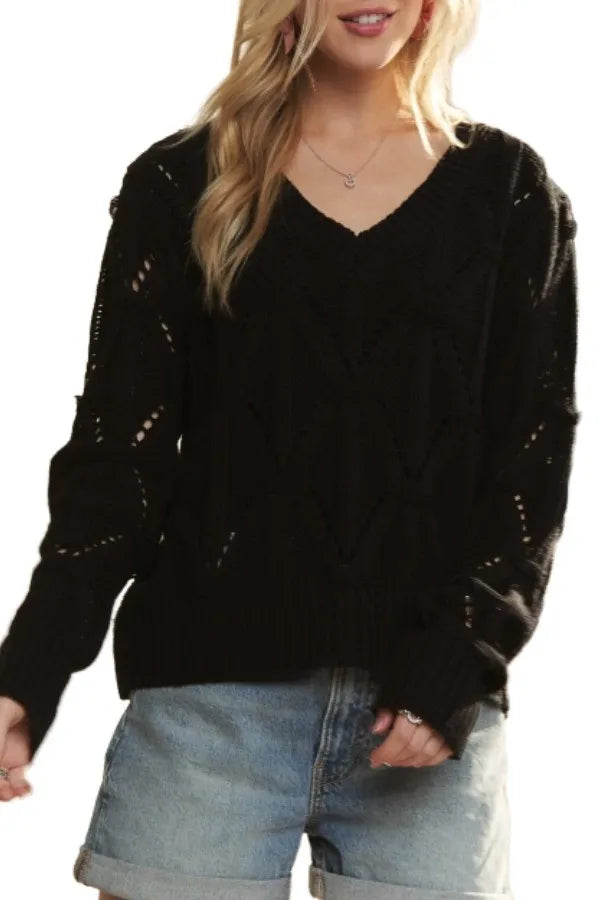 ADORA Loose Fit V Neck Knit Top 75bab1edcc9248e69794d9e001168890-Max-Origin