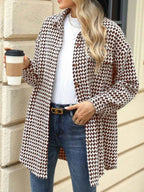 Houndstooth Button Up Long Sleeve Coat 75bb3b79-9754-48b6-b119-c57bc89d2101-Max-Origin
