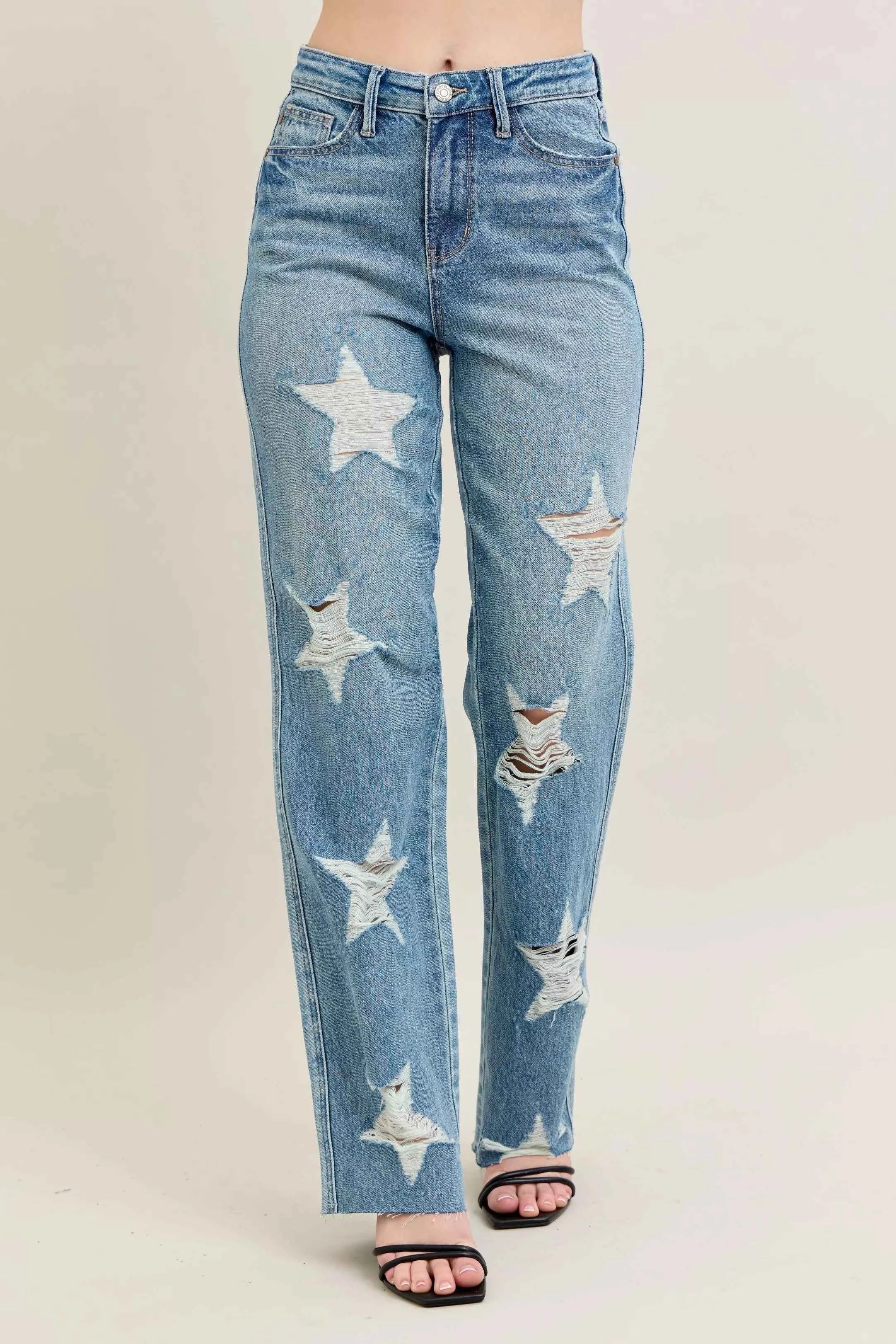 Judy Blue Full Size High Waist Rigid Magic Star Shaped Destroy 90's Straight Jeans Plus Size 75c62ce9ce1a44a69f9c506ed6290c9b-Max-Origin