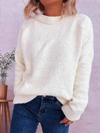 Round Neck Raglan Sleeve Sweater 75cdb4ece42e470ab98caceac5128930-Max-Origin